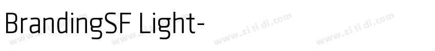 BrandingSF Light字体转换